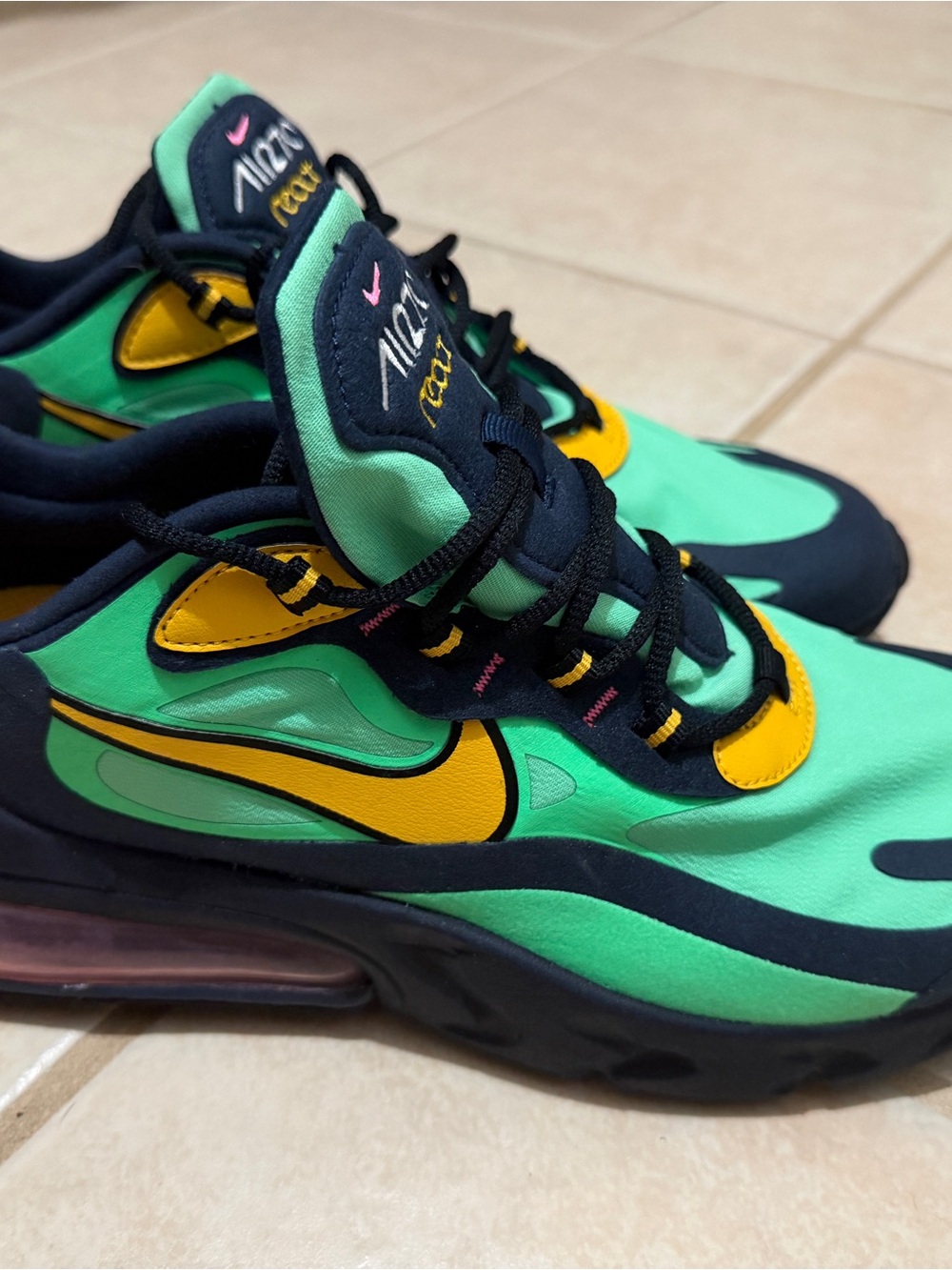 Nike Air Max 270 React - Green & Yellow